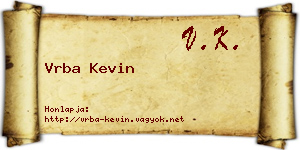 Vrba Kevin névjegykártya